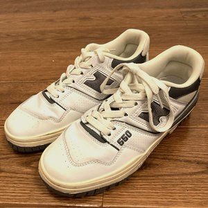 White and Grey New Balance 550 Women's 6.5